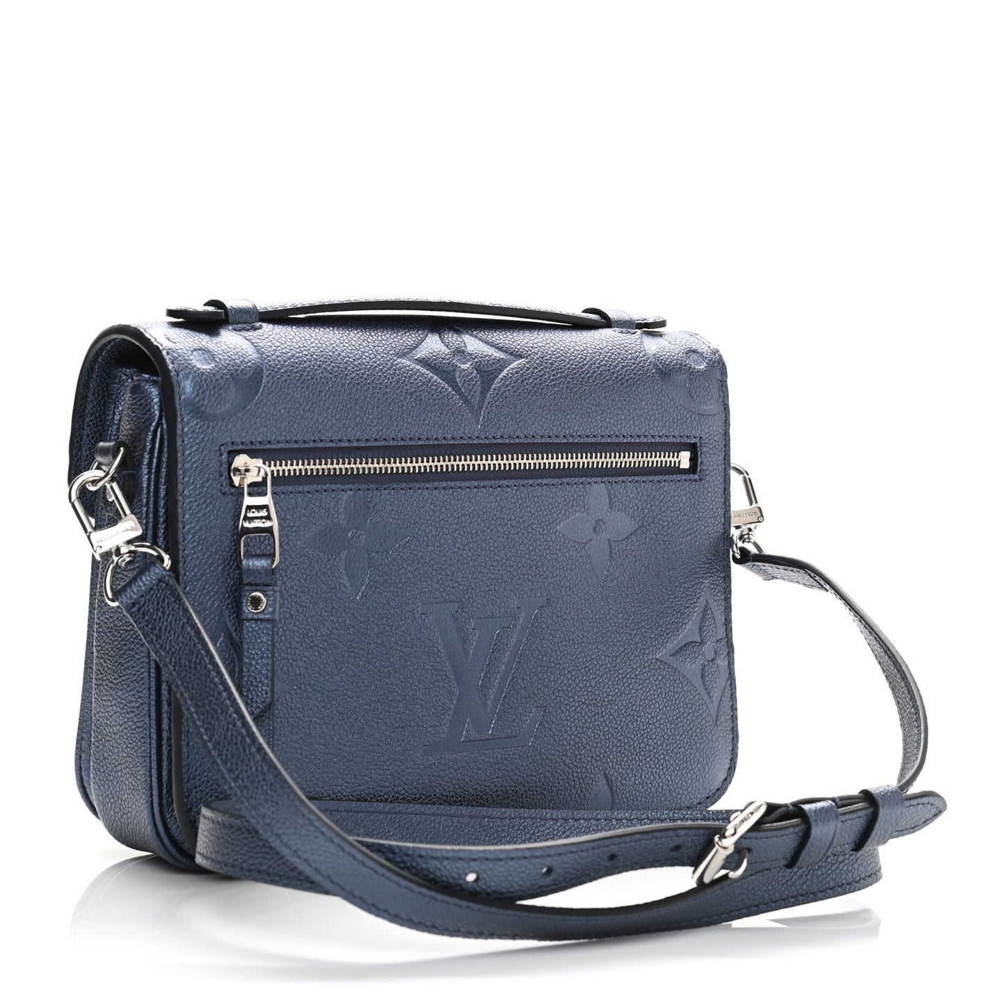 Metallic Empreinte Monogram Giant Pochette Metis Navy Nacre