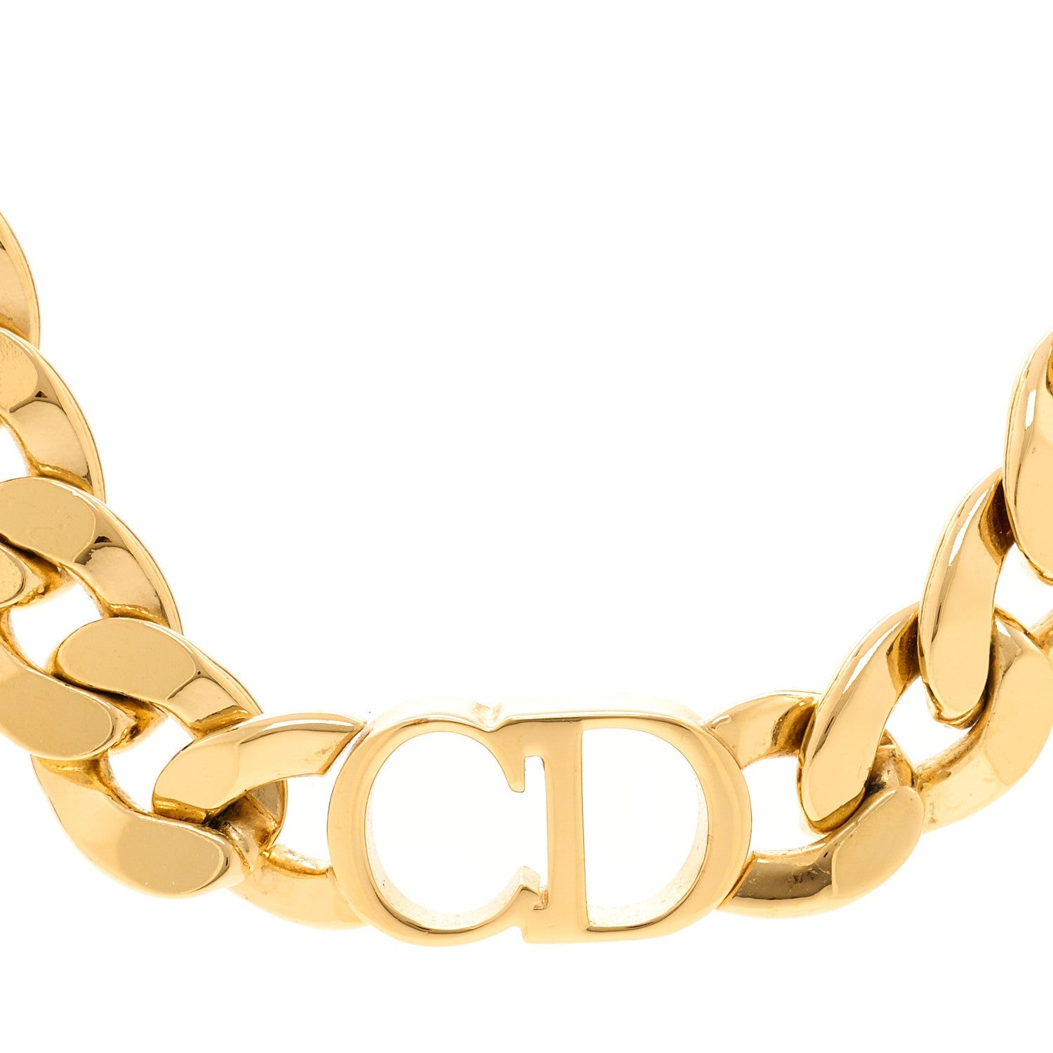 Christian Dior Metal Danseuse Etoile Chain Choker Necklace Gold 4 of 6