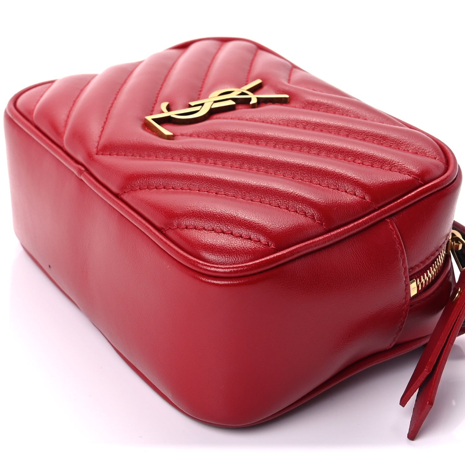 Saint Laurent Calfskin Matelasse Monogram Lou Belt Bag Rouge Eros 8 of 8