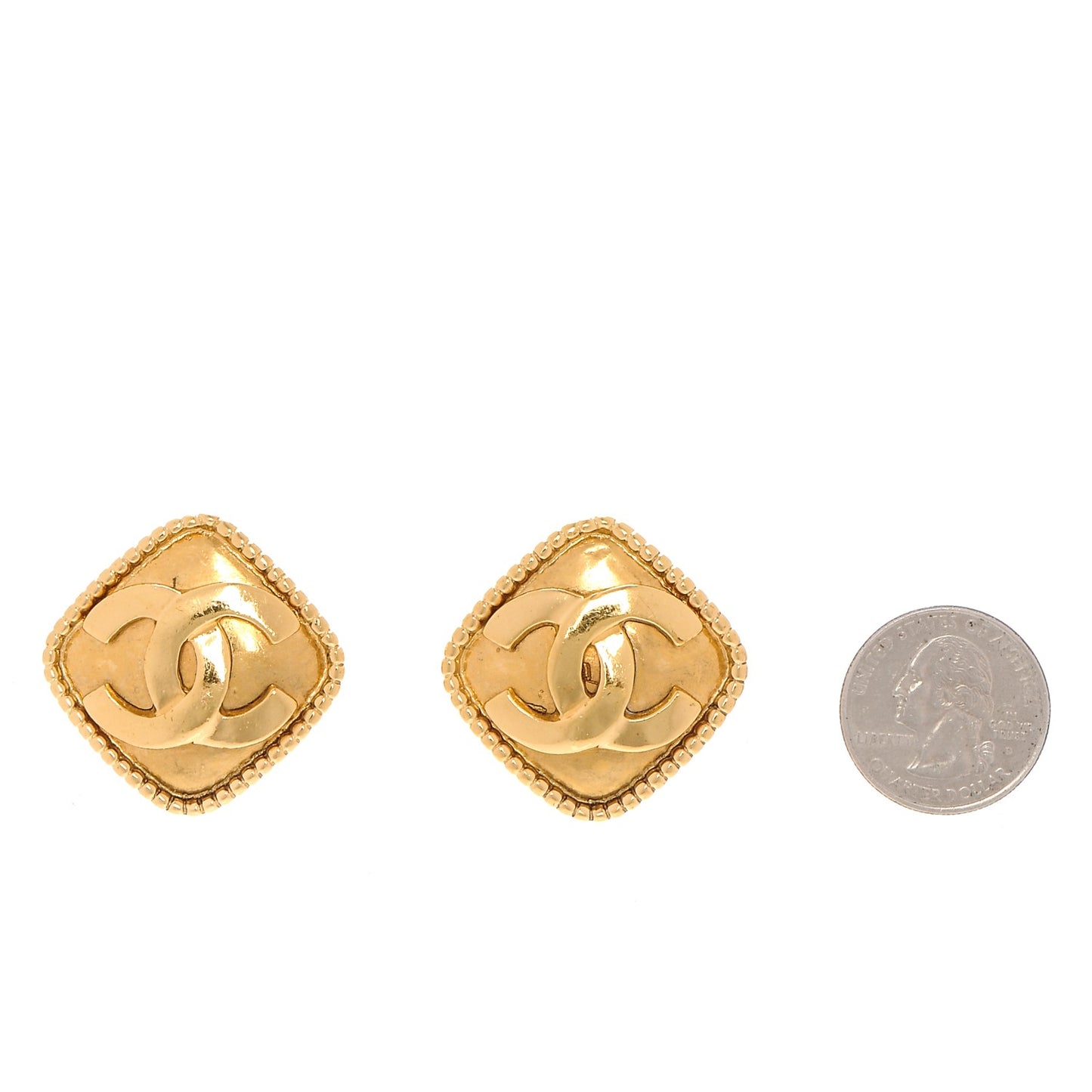 CC Clip On Earrings Gold