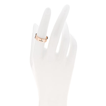 Hermes 18K Rose Gold Diamond PM Kelly Ring 54 7 2 of 5