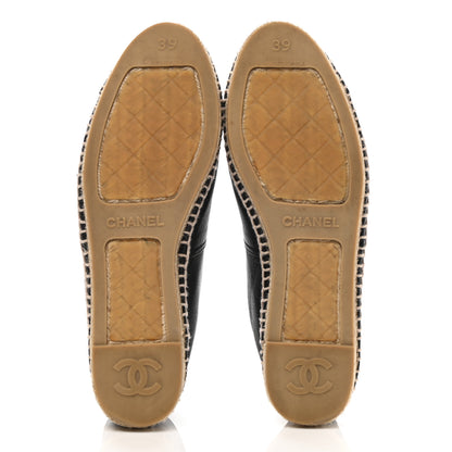 Chanel Lambskin CC Espadrilles 39 Black 5 of 8
