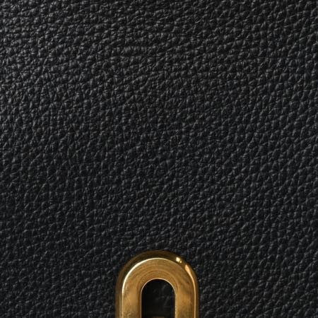 Small Classic Grain Calfskin Small Amberley Satchel Black