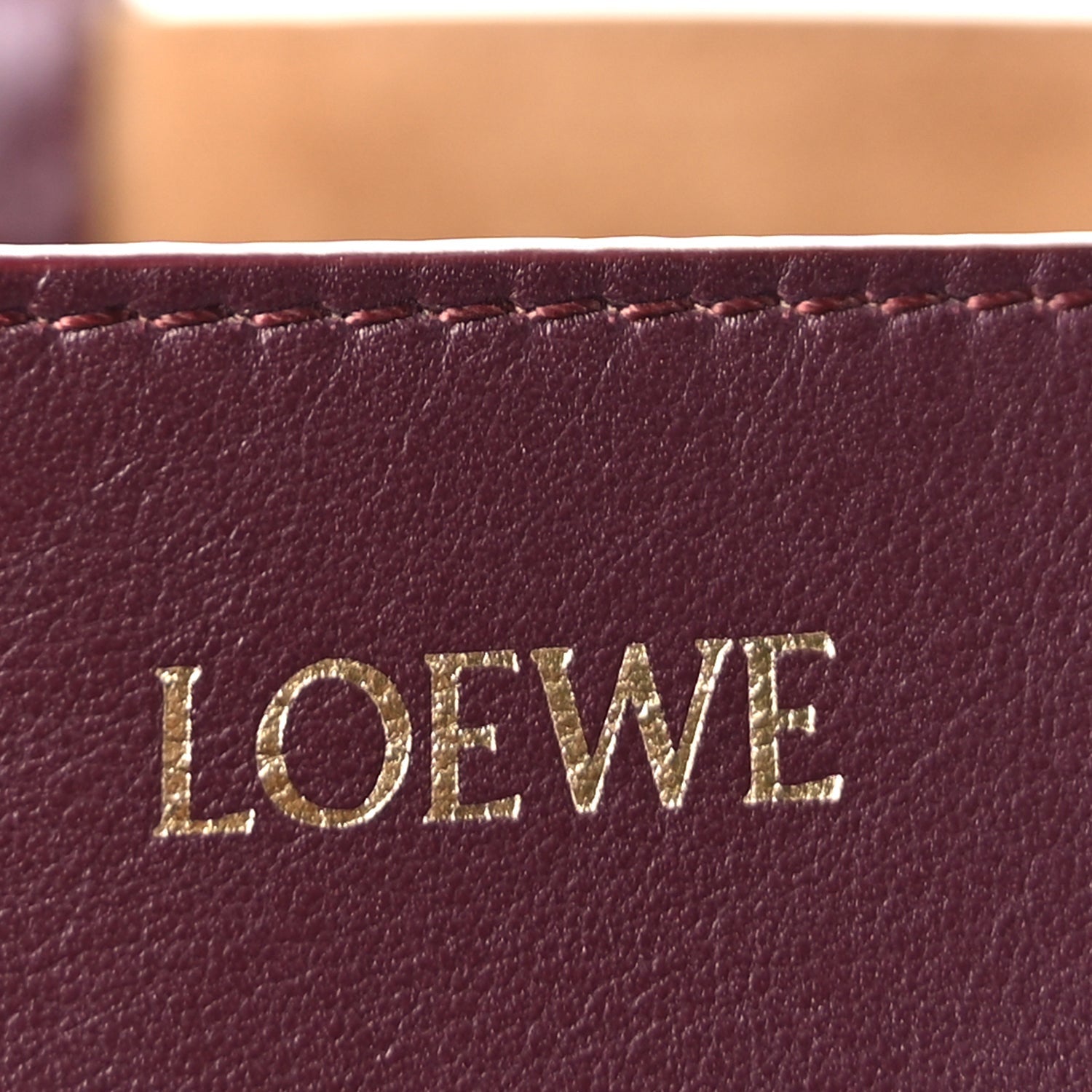 Loewe Shiny Calfskin Medium Puzzle Fold Tote  Dark Burgundy 5 of 8