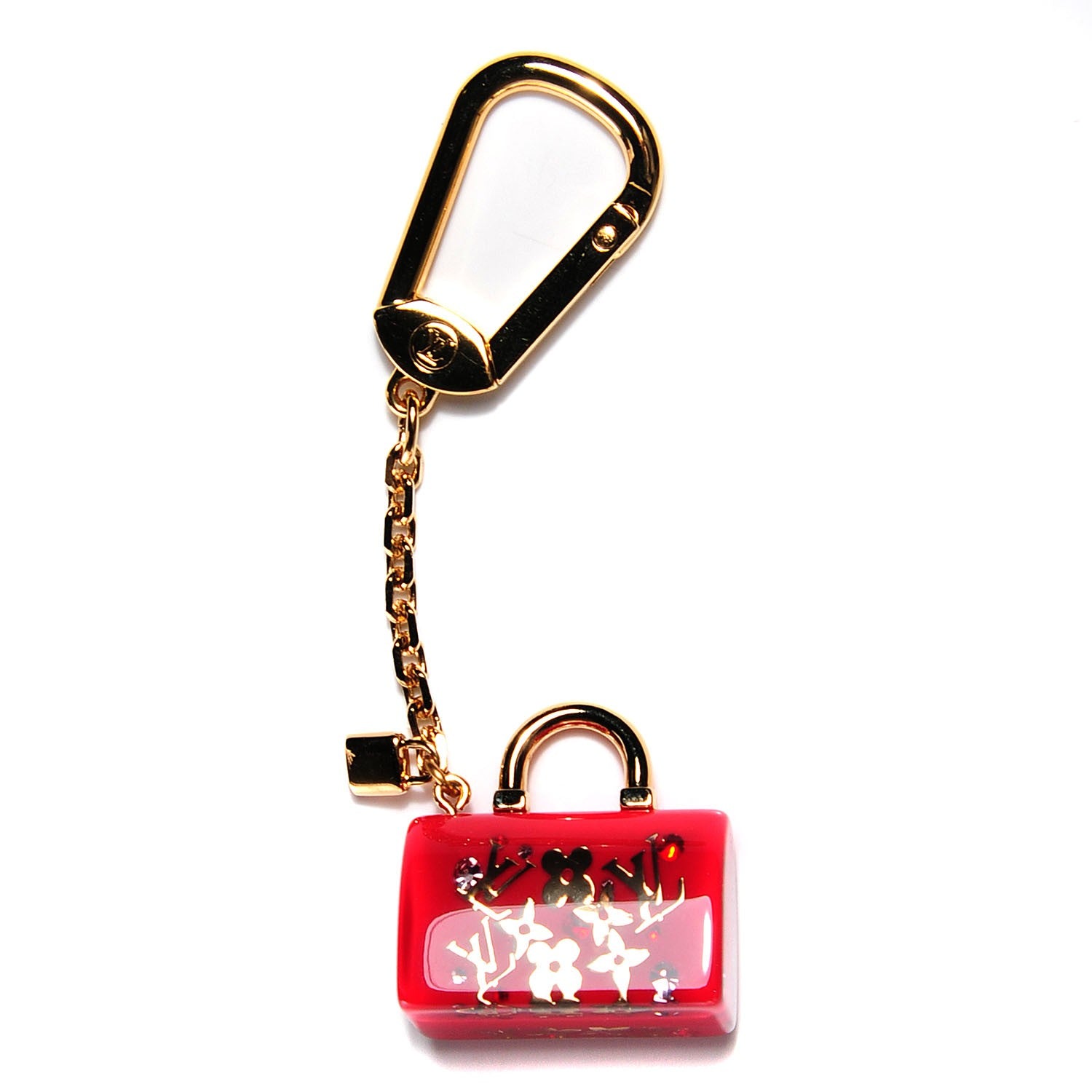 Louis Vuitton Resin Inclusion Speedy Bag Charm Key Chain Pomme D'Amour 1 of 5
