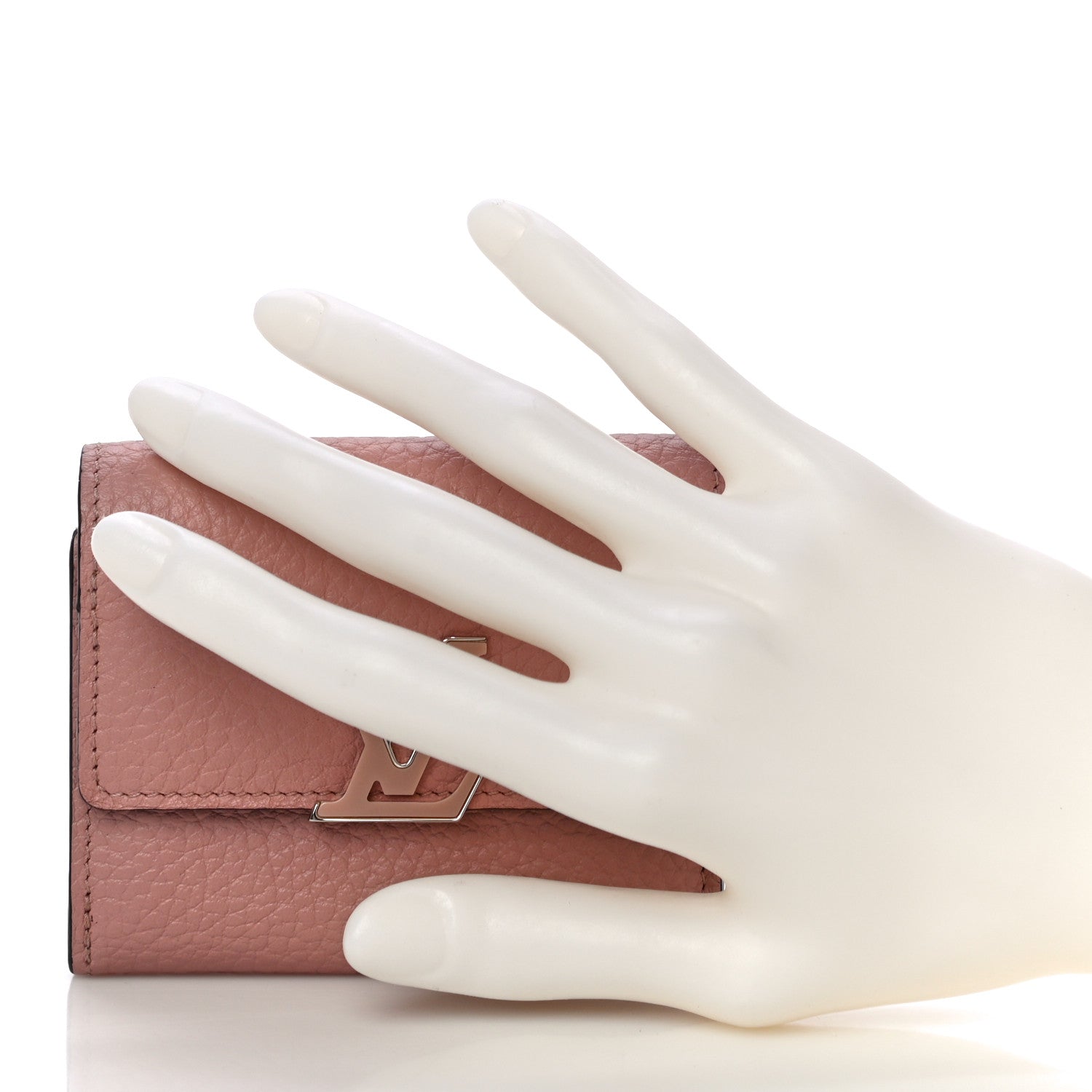 Louis Vuitton Taurillon Capucines Compact Wallet Magnolia 2 of 10