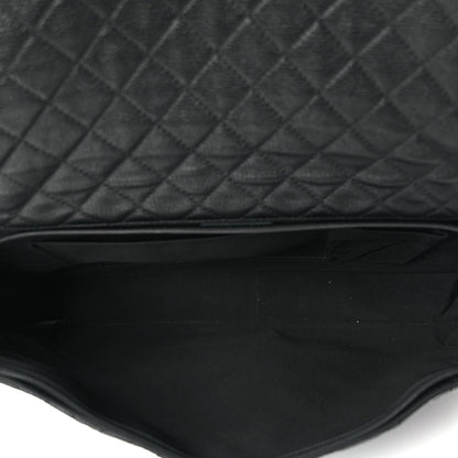 Chanel Calfskin Quilted XXL Travel Flap Bag Black 4 of 9