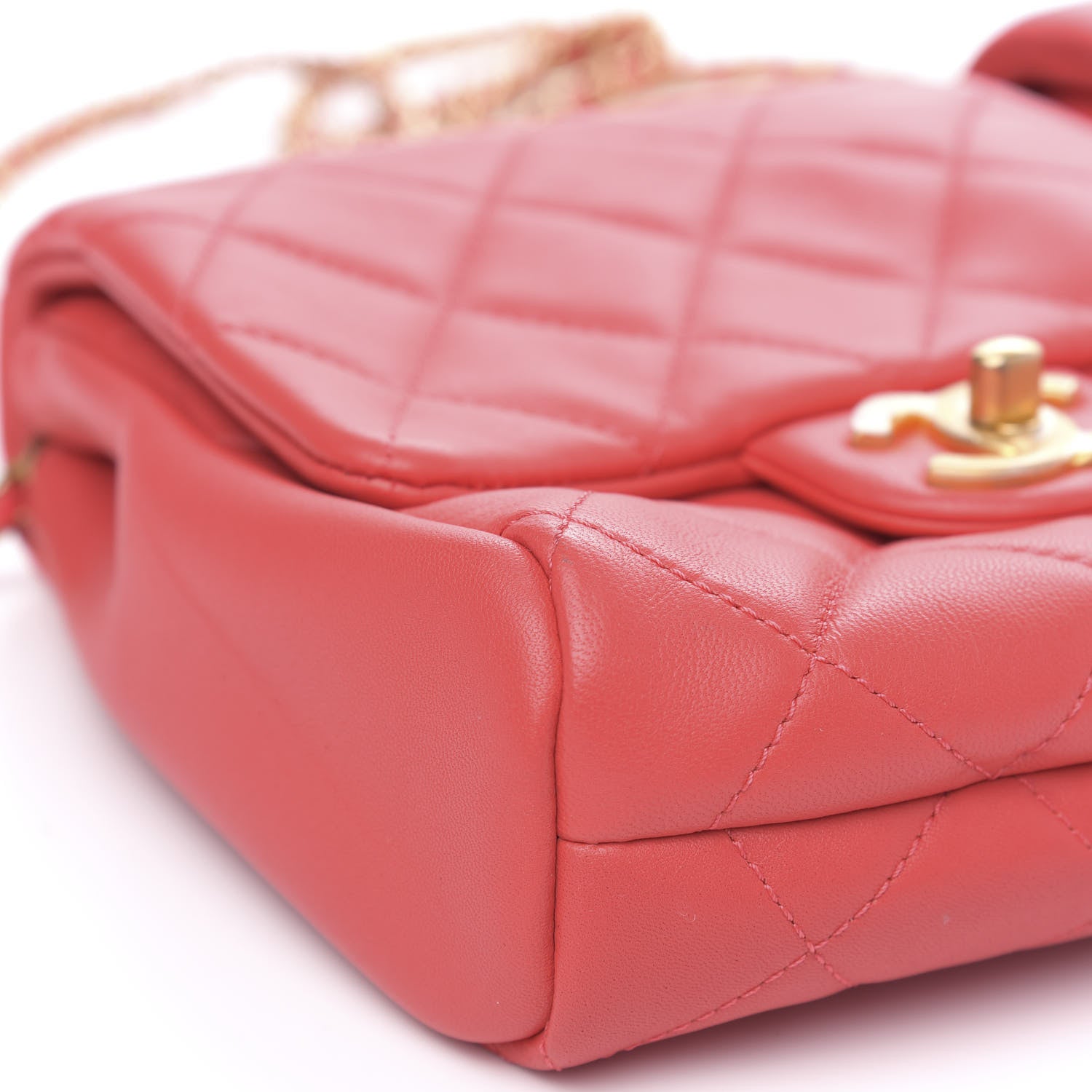 Chanel Lambskin Quilted Side-Packs Red 12 of 16
