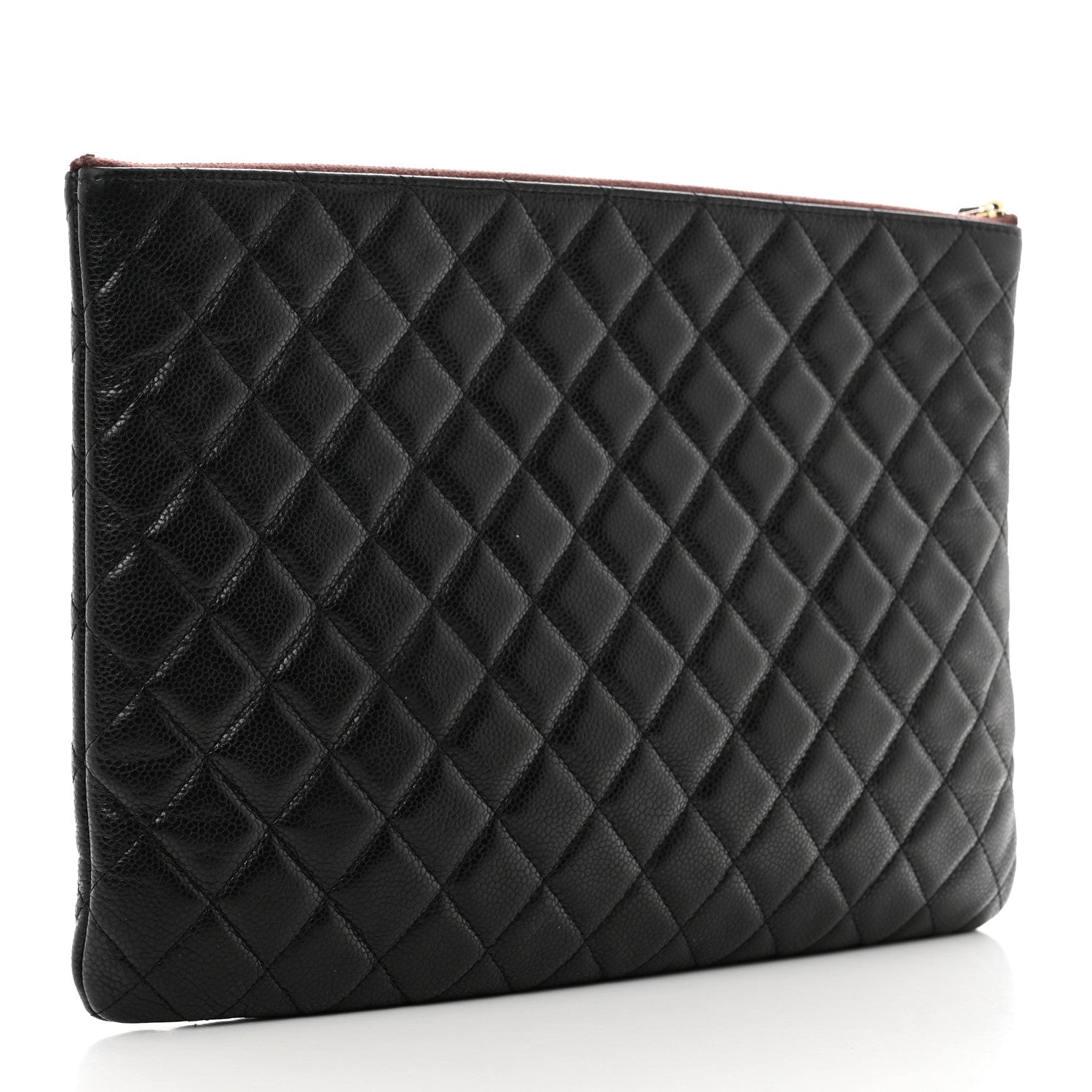 Chanel Caviar Quilted Large Cosmetic Case Black 3 of 9
