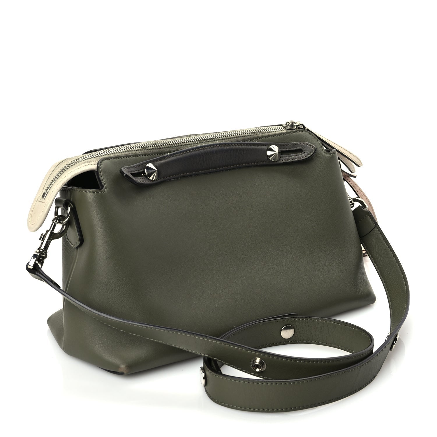 Fendi Vitello Dolce 4 Color Medium By The Way Boston Bag Equatore Plaster Multicolor 2 of 6