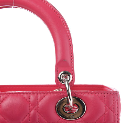 Christian Dior Lambskin Cannage Medium Lady Dior Fuchsia 17 of 18