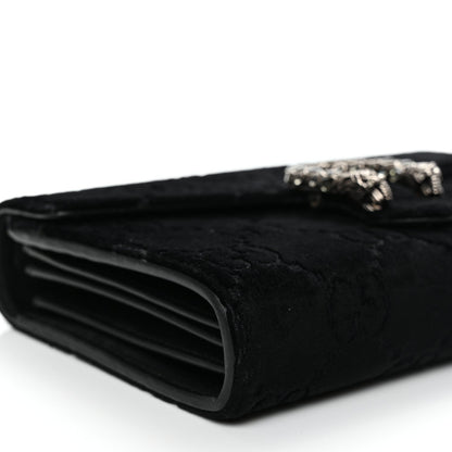 Gucci Velvet GG Monogram Mini Dionysus Chain Wallet Black 6 of 9