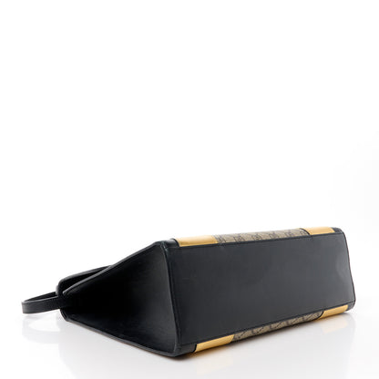 Gucci GG Supreme Monogram Small Osiride Top Handle Bag Black Gold 4 of 13