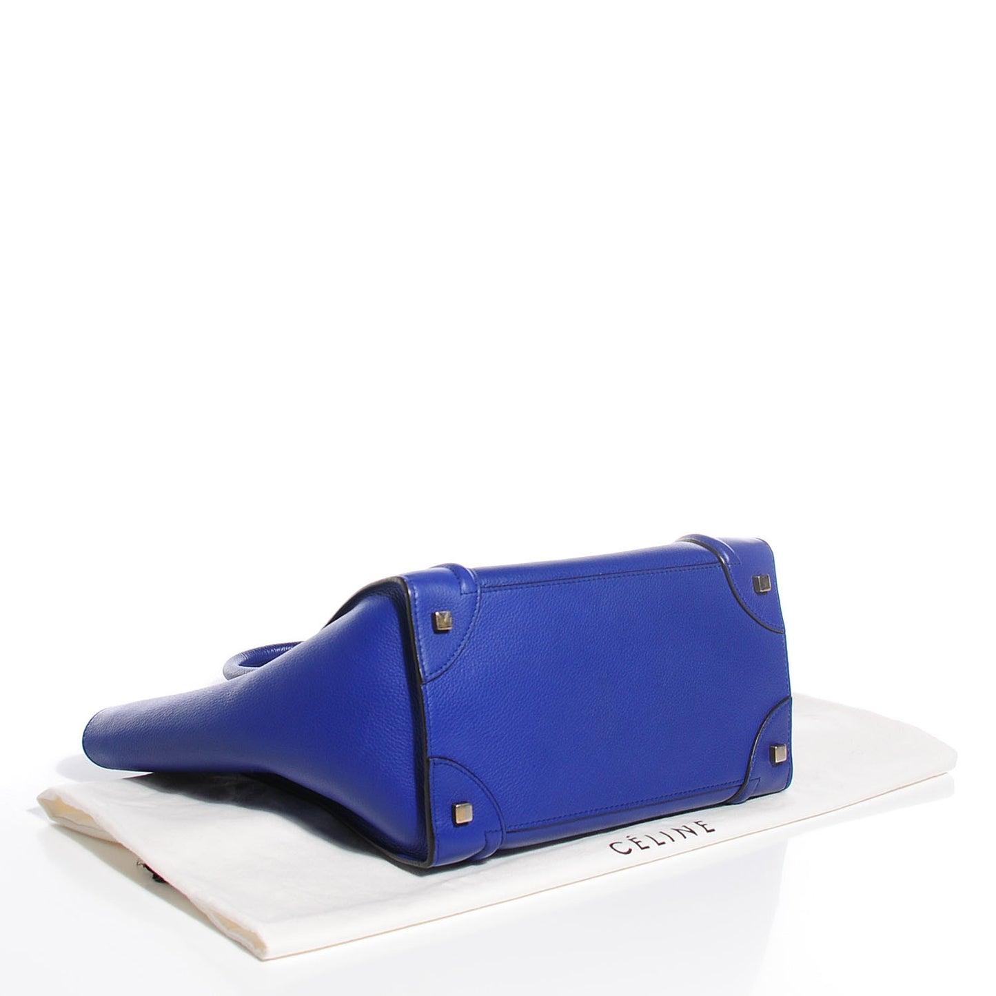 Drummed Calfskin Mini Luggage Indigo