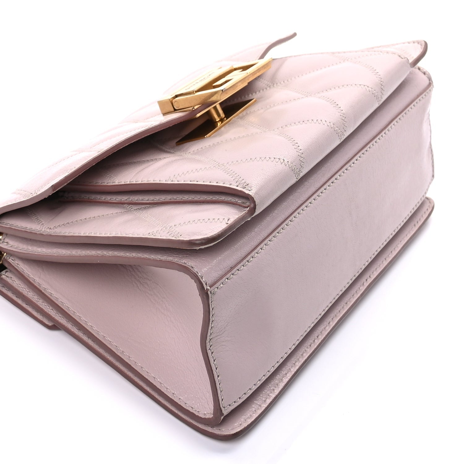 Givenchy Goatskin Quilted Small GV3 Shoulder Bag  Pale Pink 7 of 8