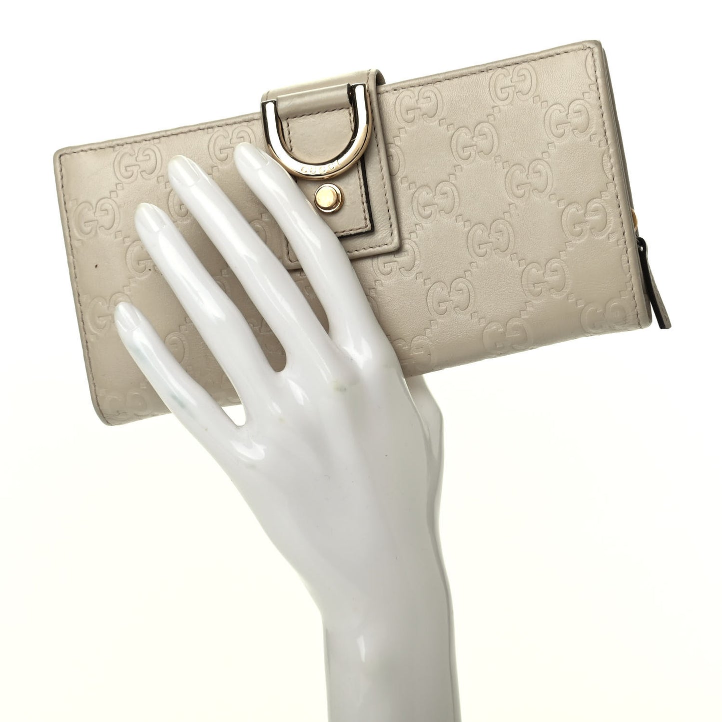 Guccissima Abbey Continental Wallet Off White