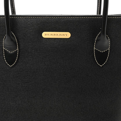 Burberry Saffiano Top Handle Bag Black 7 of 9