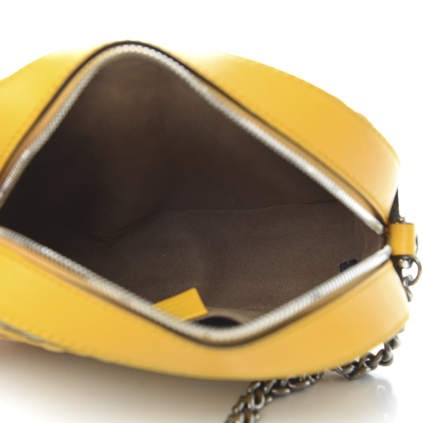 GG Supreme Monogram Arabesque Mini Chain Shoulder Bag Beige Yellow