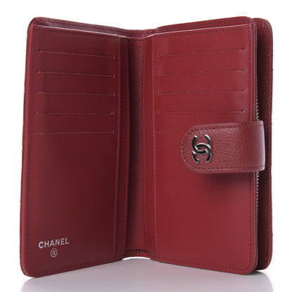 Chanel Caviar Quilted Zipped Pocket Wallet Red 5 of 10