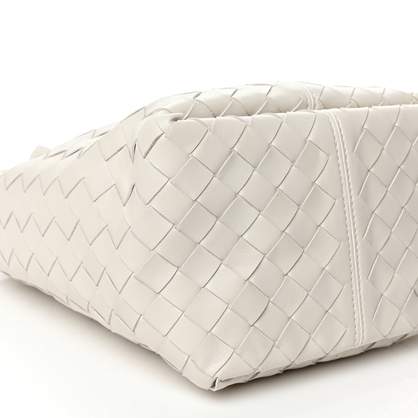 Nappa Intrecciato Small Flip Flap Tote Chalk