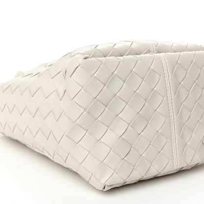 Bottega Veneta Nappa Intrecciato Small Flip Flap Tote Chalk 8 of 9