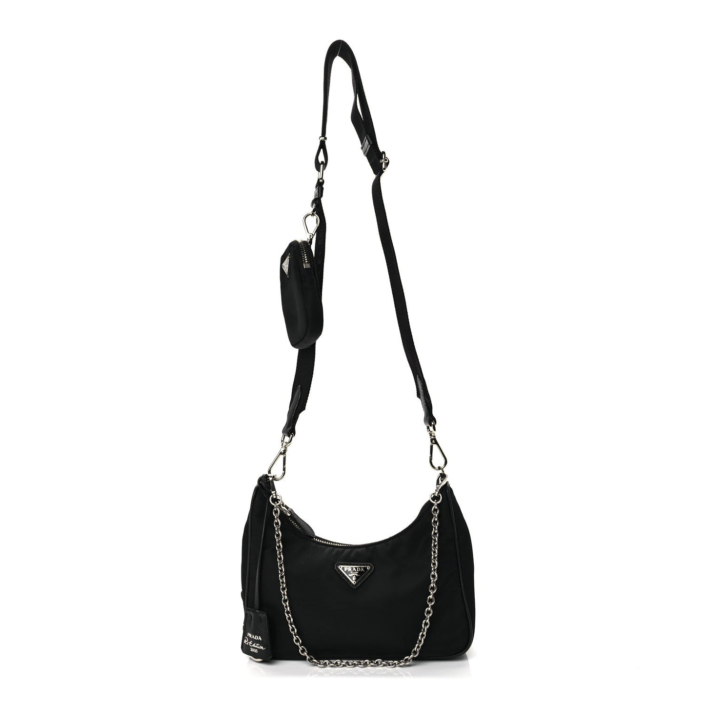 Re-Nylon Saffiano Re-Edition 2005 Shoulder Bag Black