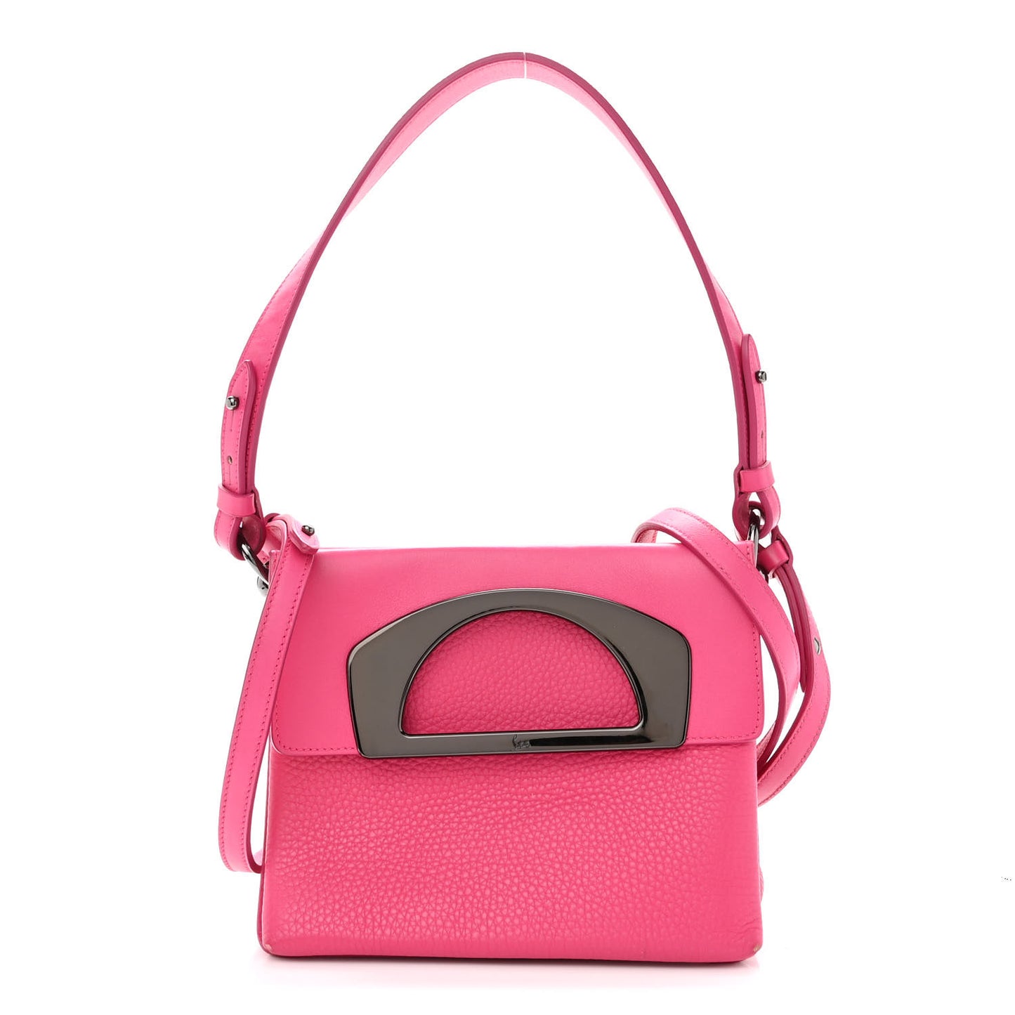 Grained Calfskin Passage Messenger Pink