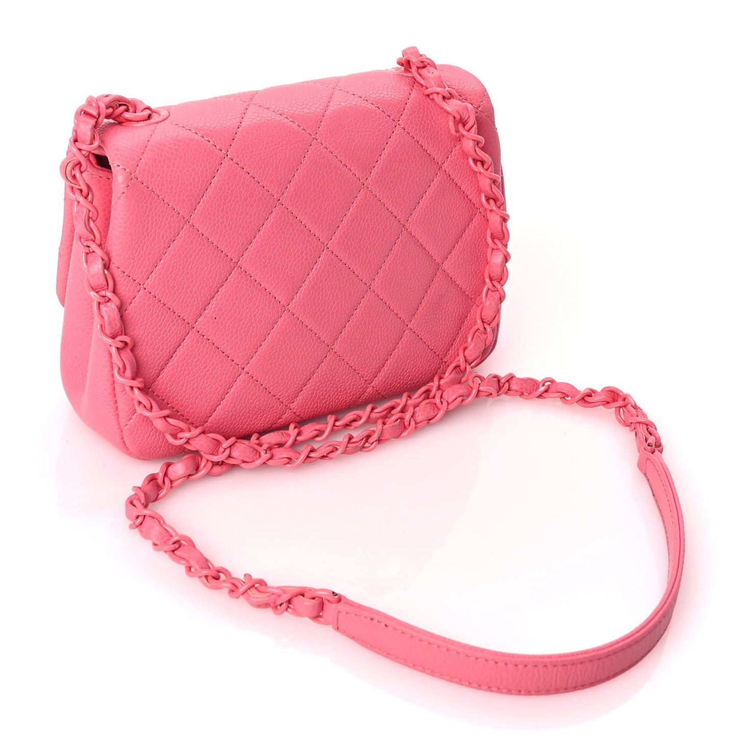 Caviar Quilted Incognito Mini Square Flap Pink