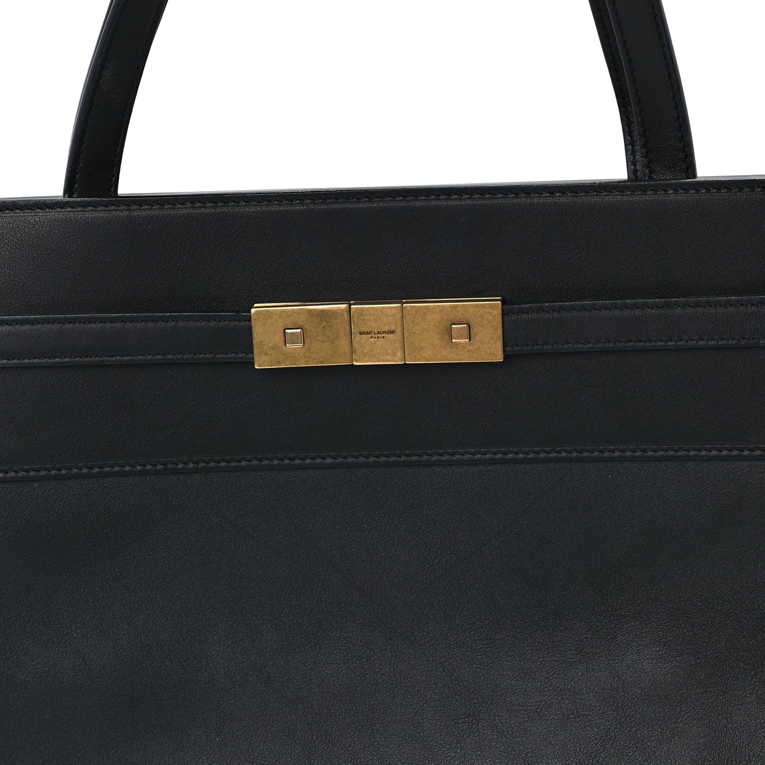 Saint Laurent Calfskin Medium Manhattan Shopper Tote  Black 6 of 8
