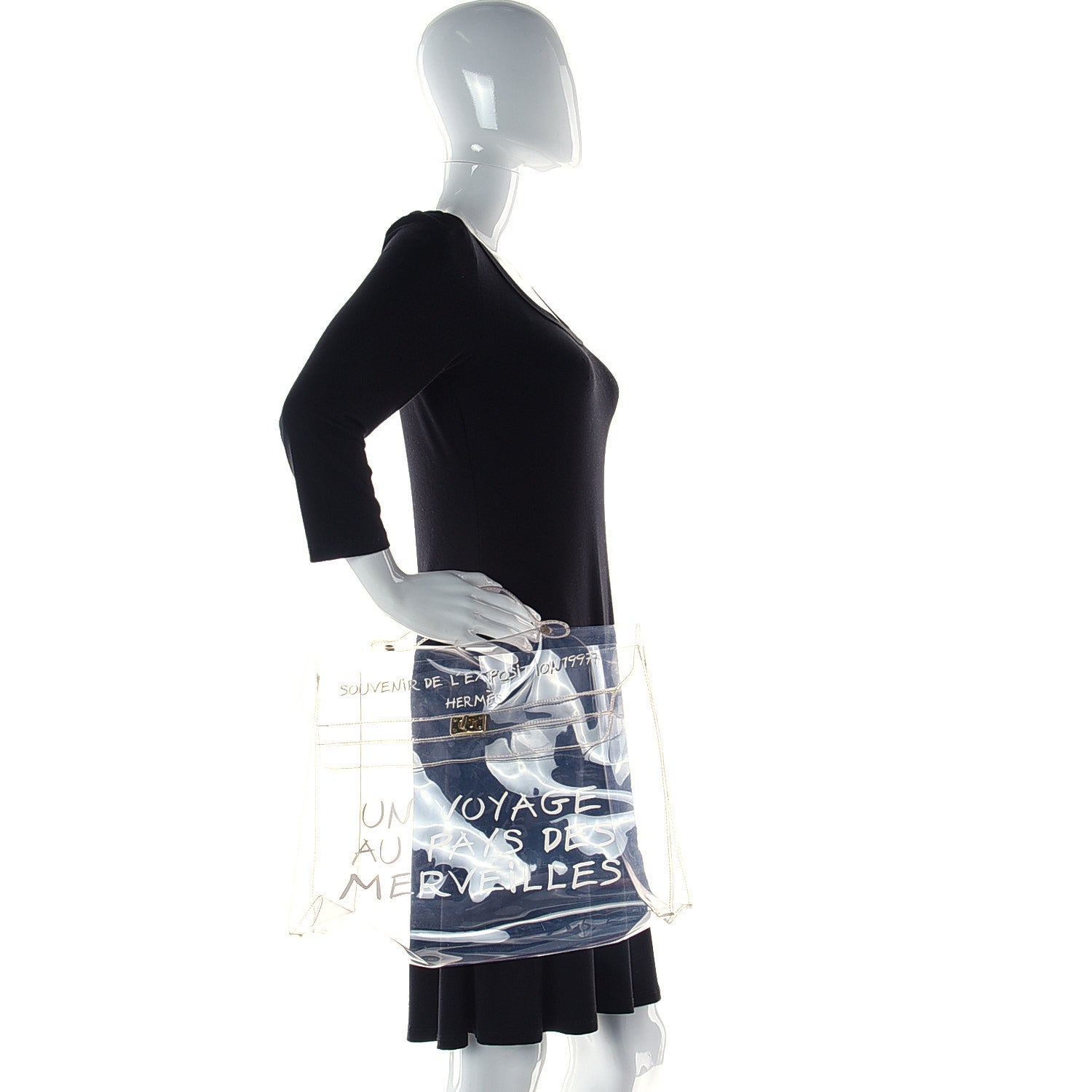 Hermes Vinyl Souvenir De L'Exposition Kelly Transparent 3 of 9