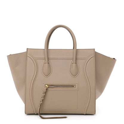 Celine Supple Calfskin Medium Phantom Luggage Beige 1 of 10