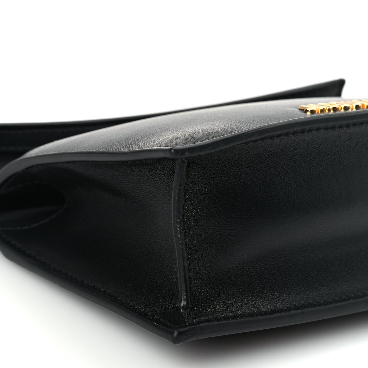 Smooth Calfskin La Petite Pochette Rond Carre Black