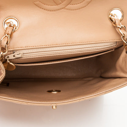 Chanel Lambskin Quilted Mini Square Flap Beige 5 of 7