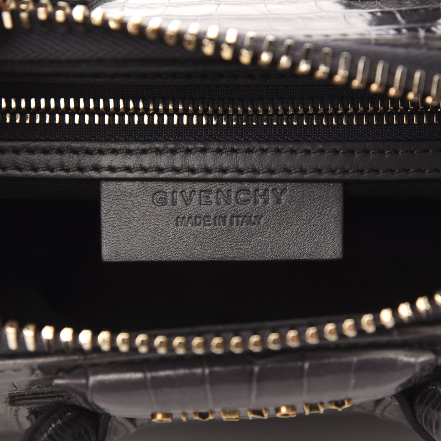 Givenchy Calfskin Crocodile Embossed Mini Antigona Storm Grey 6 of 10
