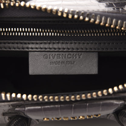 Givenchy Calfskin Crocodile Embossed Mini Antigona Storm Grey 6 of 10