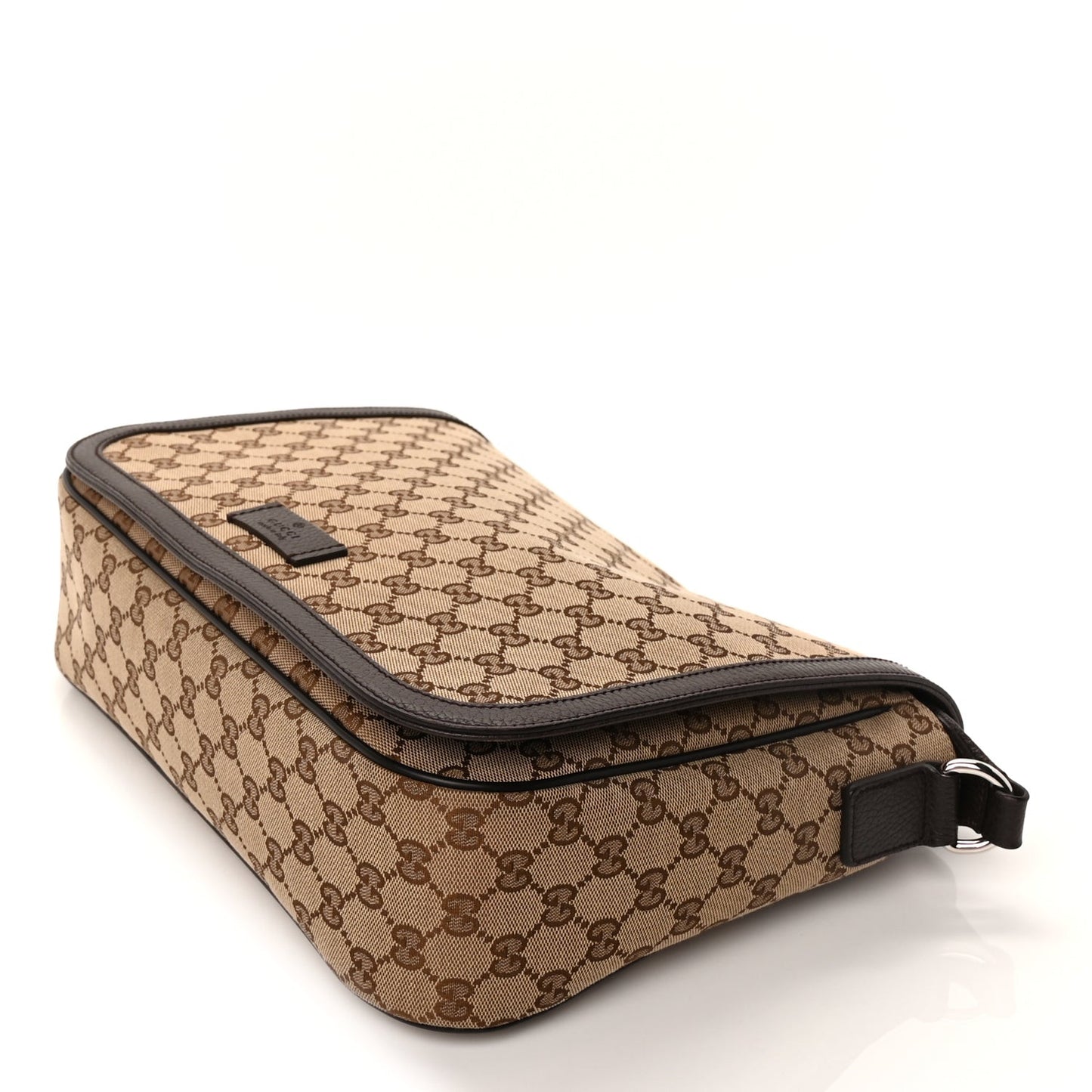Monogram Large Flap Messenger Bag  Beige Dark Brown