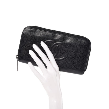 Chanel Caviar CC Timeless Large Zip Around Wallet Black 2 of 12