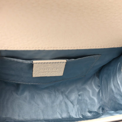 Gucci Grained Calfskin Bee Star Small Padlock Shoulder Bag White 4 of 8