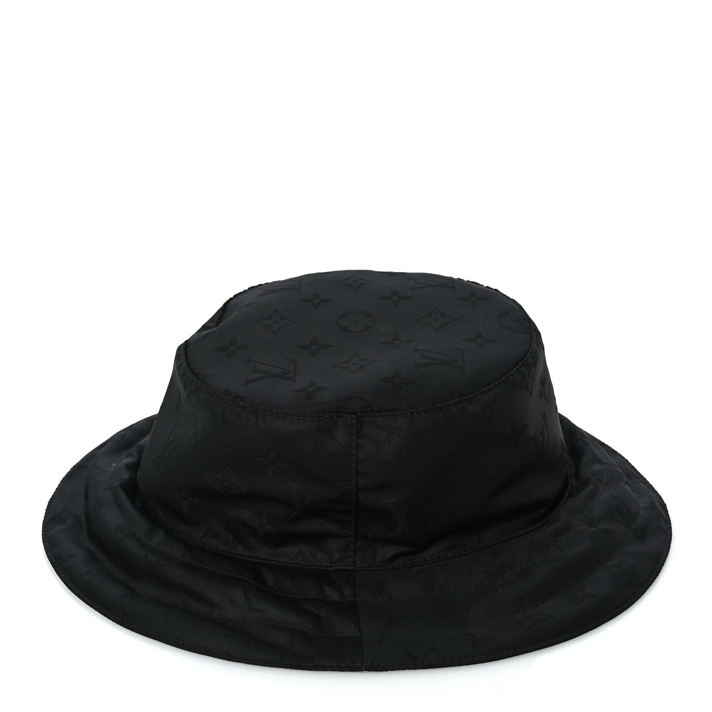 Nylon Monogram Reversible Rain Bucket Hat L Black