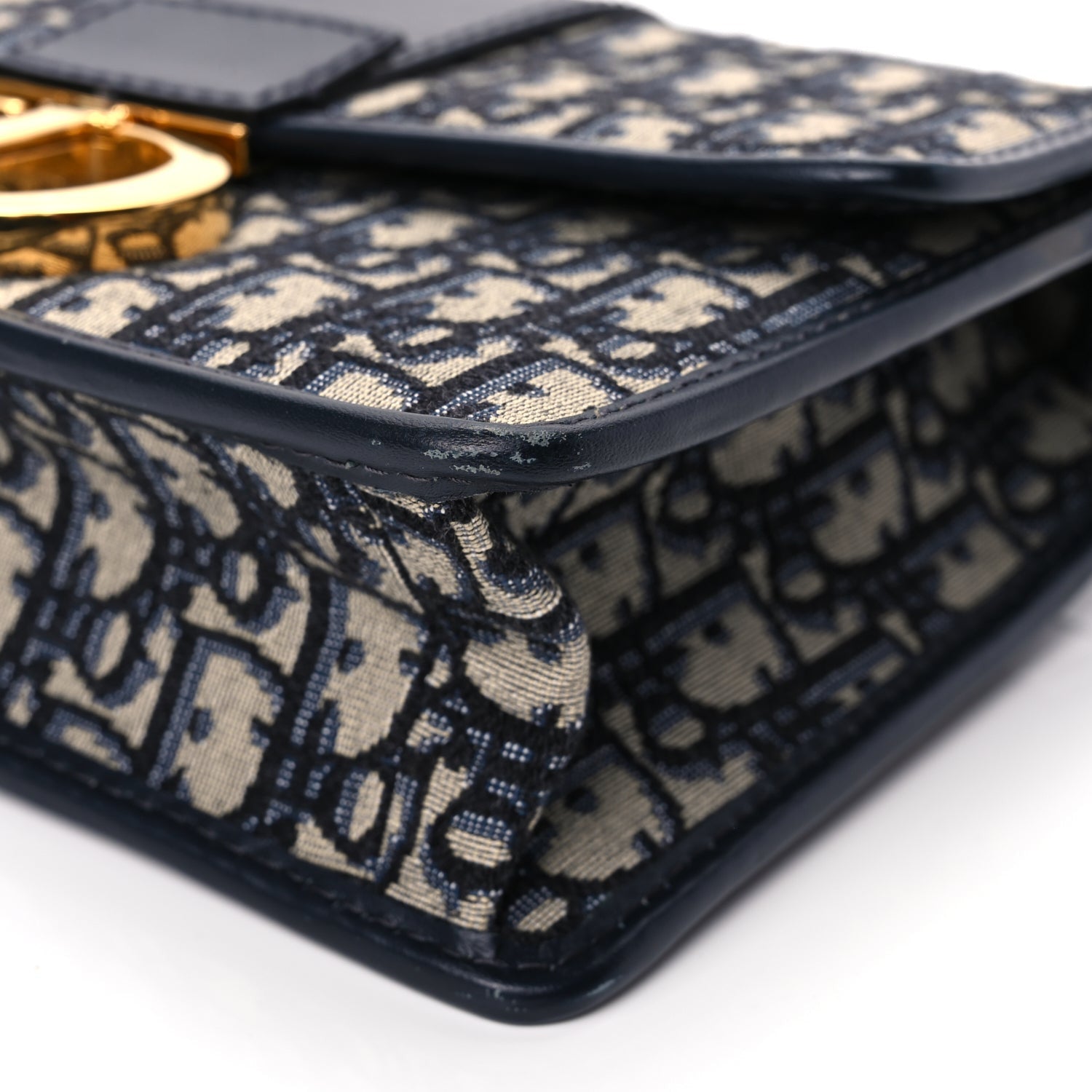 Christian Dior Oblique 30 Montaigne Flap Bag Blue 8 of 9