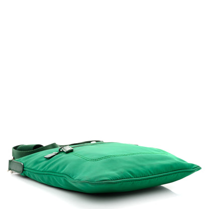 Prada Tessuto Nylon Saffiano Flat Messenger Bag Oleandro 4 of 12