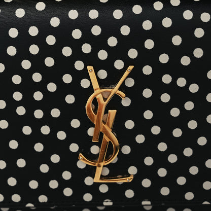 Saint Laurent Calfskin Polka Dot Medium Monogram Sunset Black Crema Soft 6 of 8