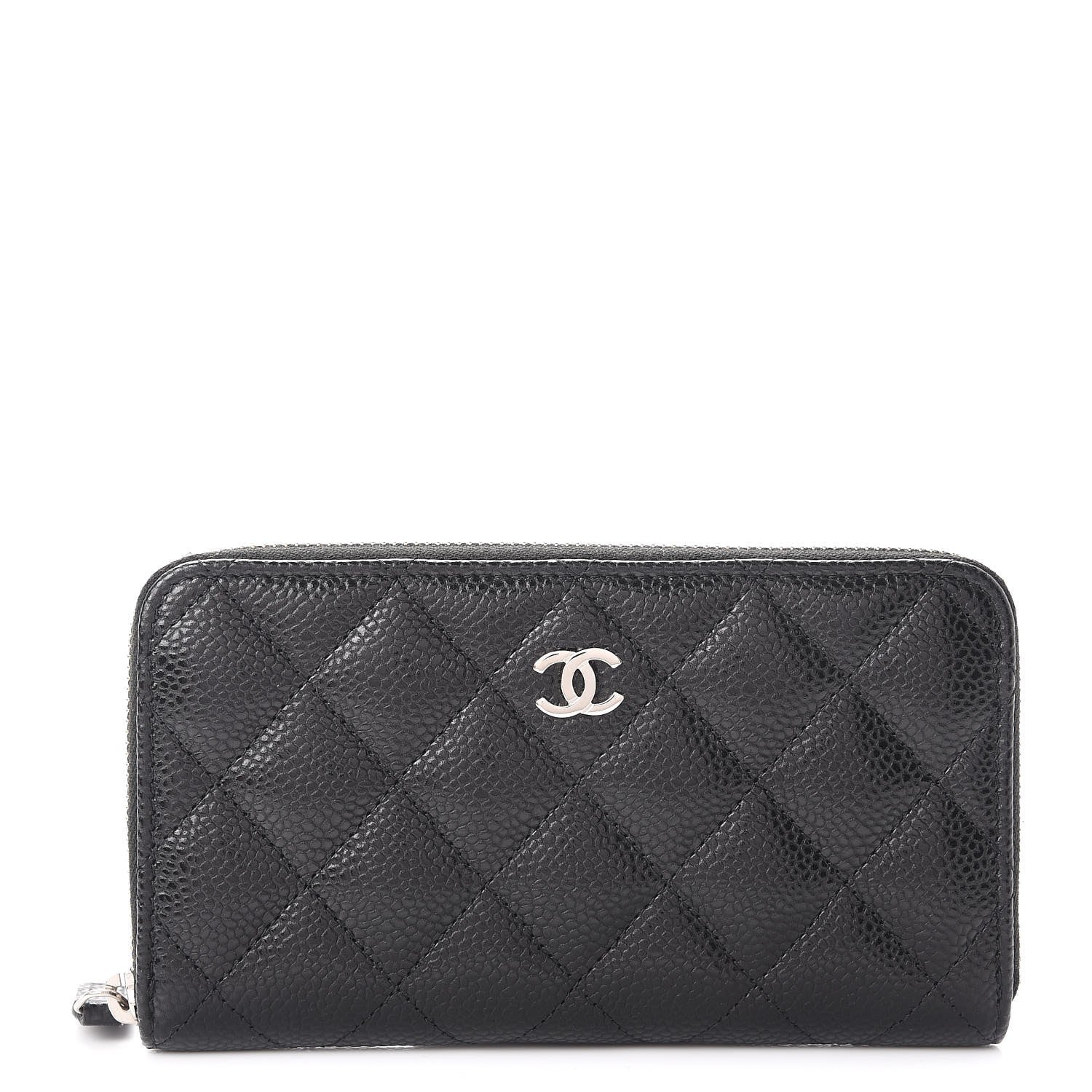 Chanel Caviar Quilted Medium Zip Around Wallet Black 1 of 11