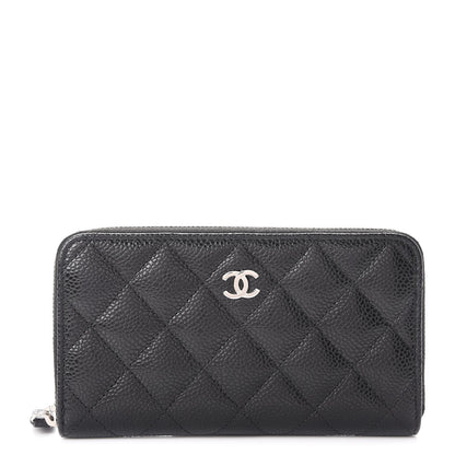 Chanel Caviar Quilted Medium Zip Around Wallet Black 1 of 11