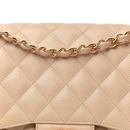 Chanel Caviar Quilted Jumbo Double Flap Beige Clair 10 of 11