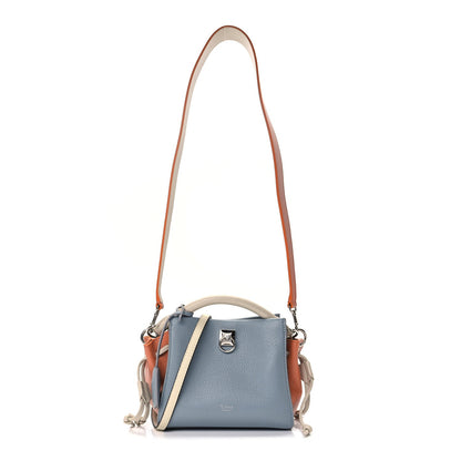 Mulberry Heavy Grain Mini Iris Tote Blue Orange 1 of 9