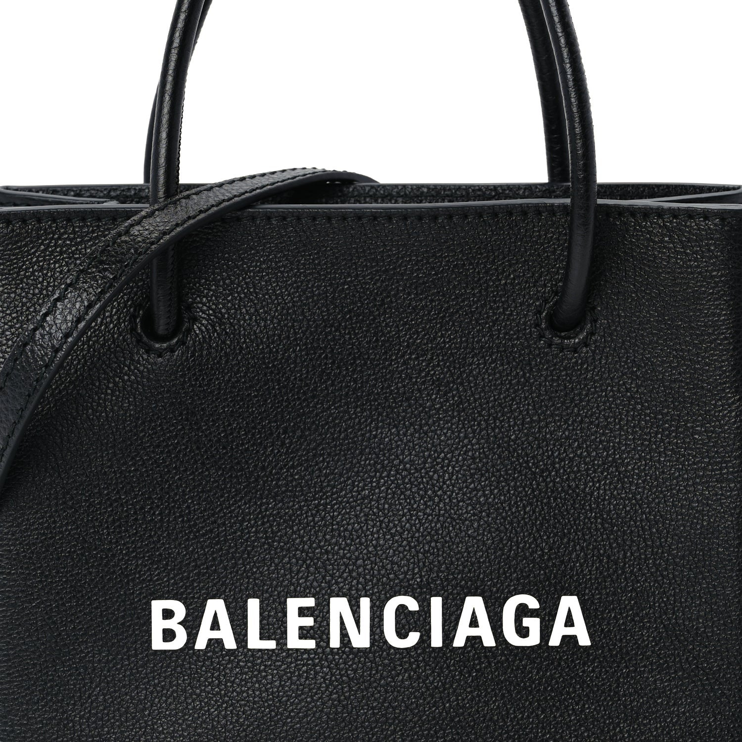 Balenciaga Calfskin Logo XXS Shopping Tote Black 6 of 8