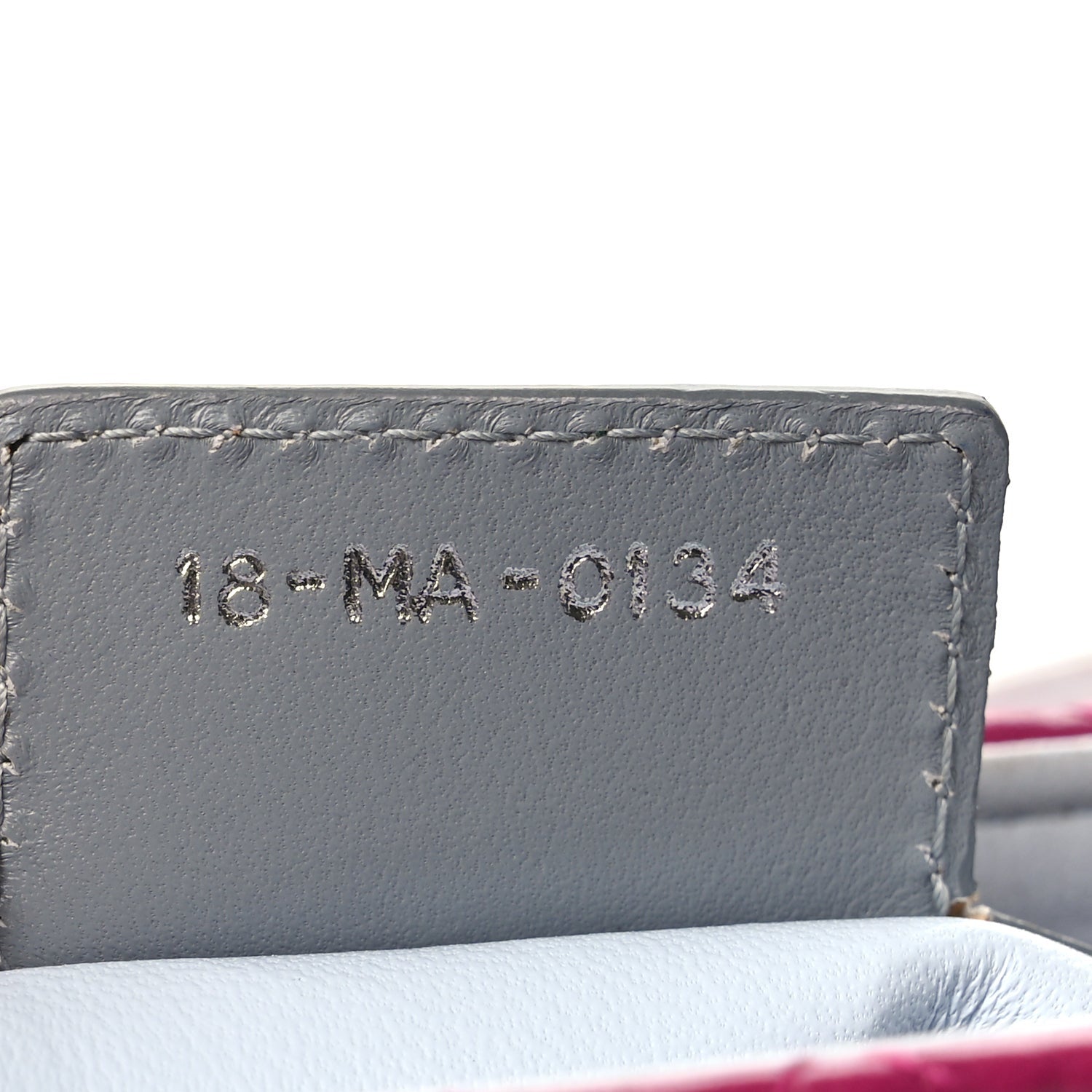 Christian Dior Lambskin Cannage Medium Tri-Color Lady Dior Fuchsia Grey Light Blue 6 of 13