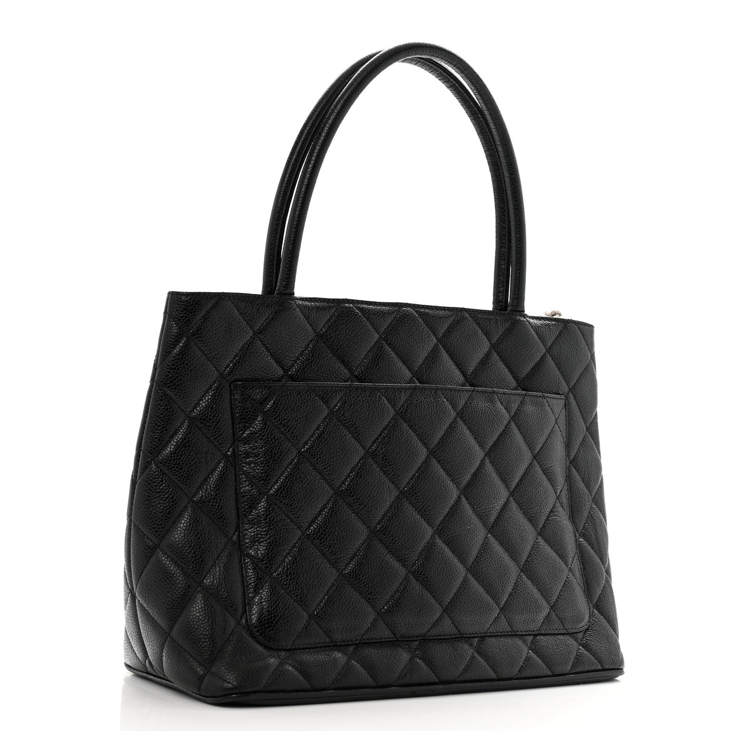 Caviar Quilted Medallion Tote Black
