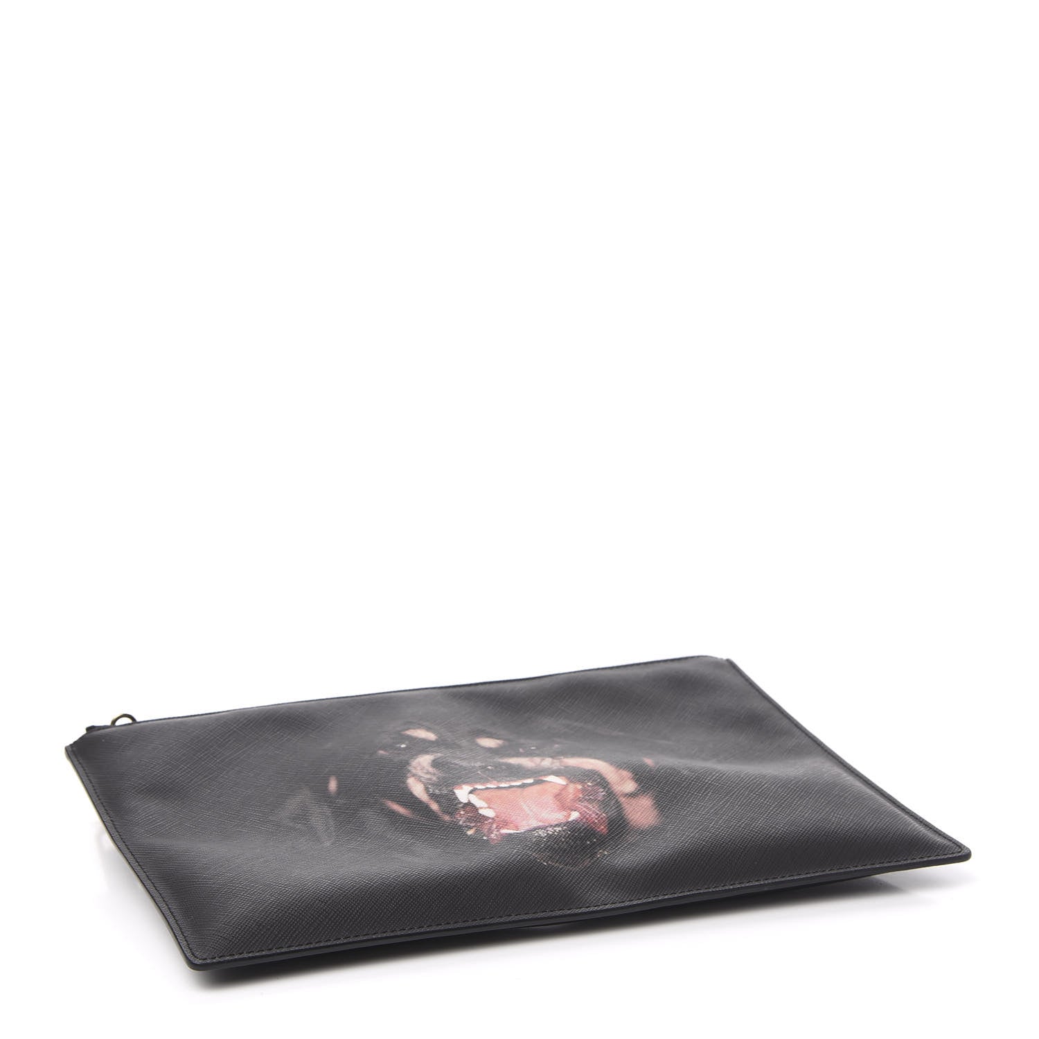 Givenchy Texutured Coated Canvas Rottweiler Print Medium Cosmetic Pouch Black 4 of 8